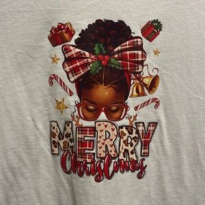 Festive Holiday T-Shirt with Merry Christmas Design - BTGT